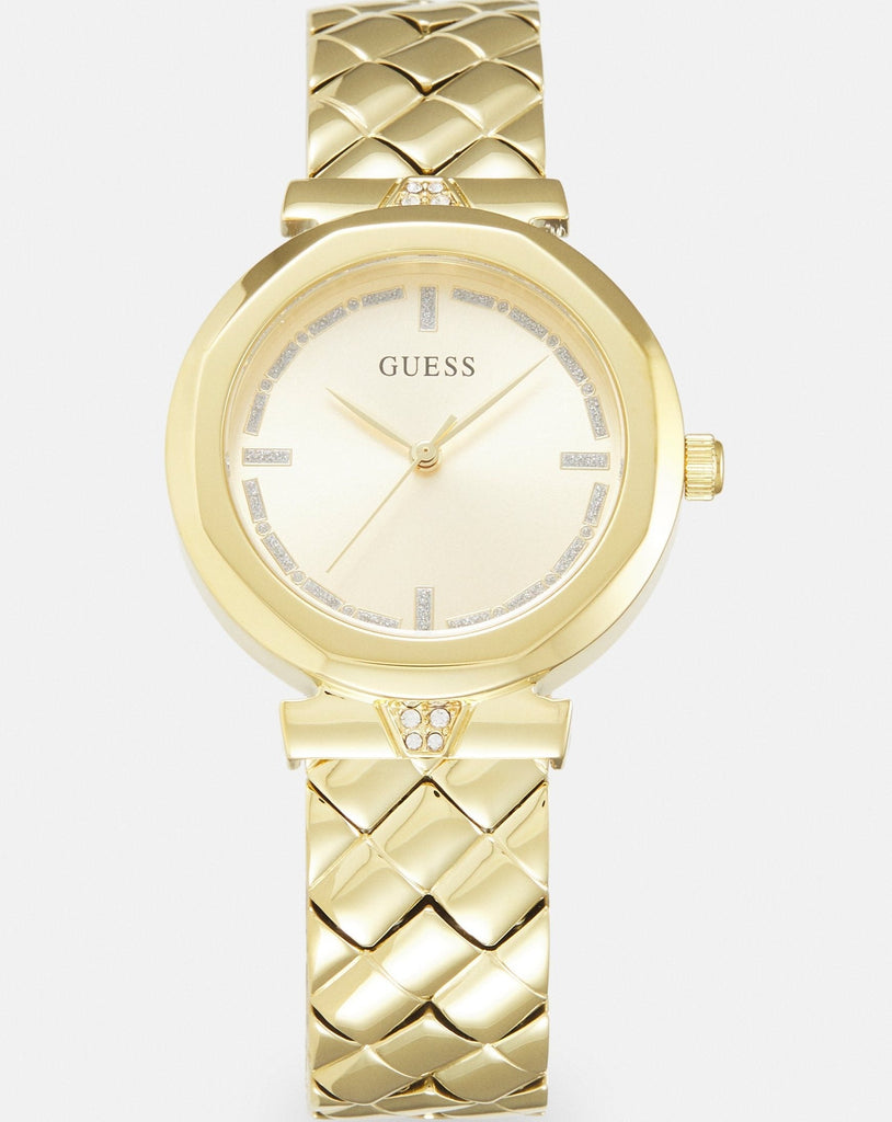 Guess Rumour Quartz Gold Dial Gold Steel Strap Watch For Women - GW0613L2 Buy Now By Guess