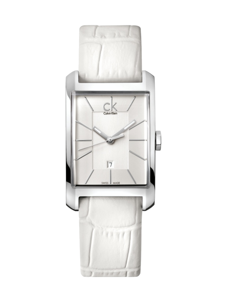 Calvin Klein Window White Dial White Leather Strap Watch for Women - K2M23120 Buy Now By Calvin Klein