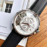 Fossil Townsman Twist Multifunction White Dial Black Leather Strap Watch for Men - ME1164 Buy Now By Fossil