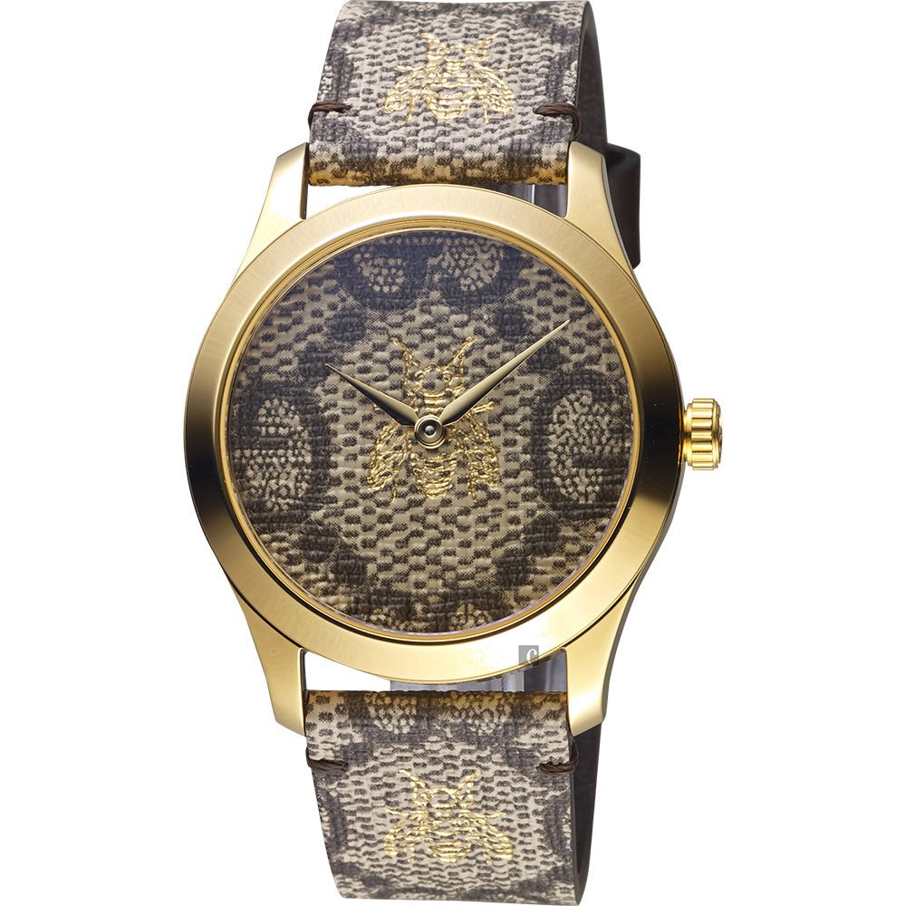 Gucci G Timeless Brown Dial Brown Leather Strap Watch For Men - YA1264068 Buy Now By Gucci