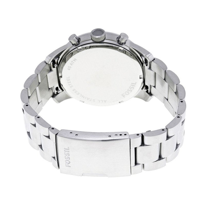 Fossil Pilot 54 Chronograph Navy Blue Dial Silver Steel Strap Watch for Men - FS5203 Buy Now By Fossil