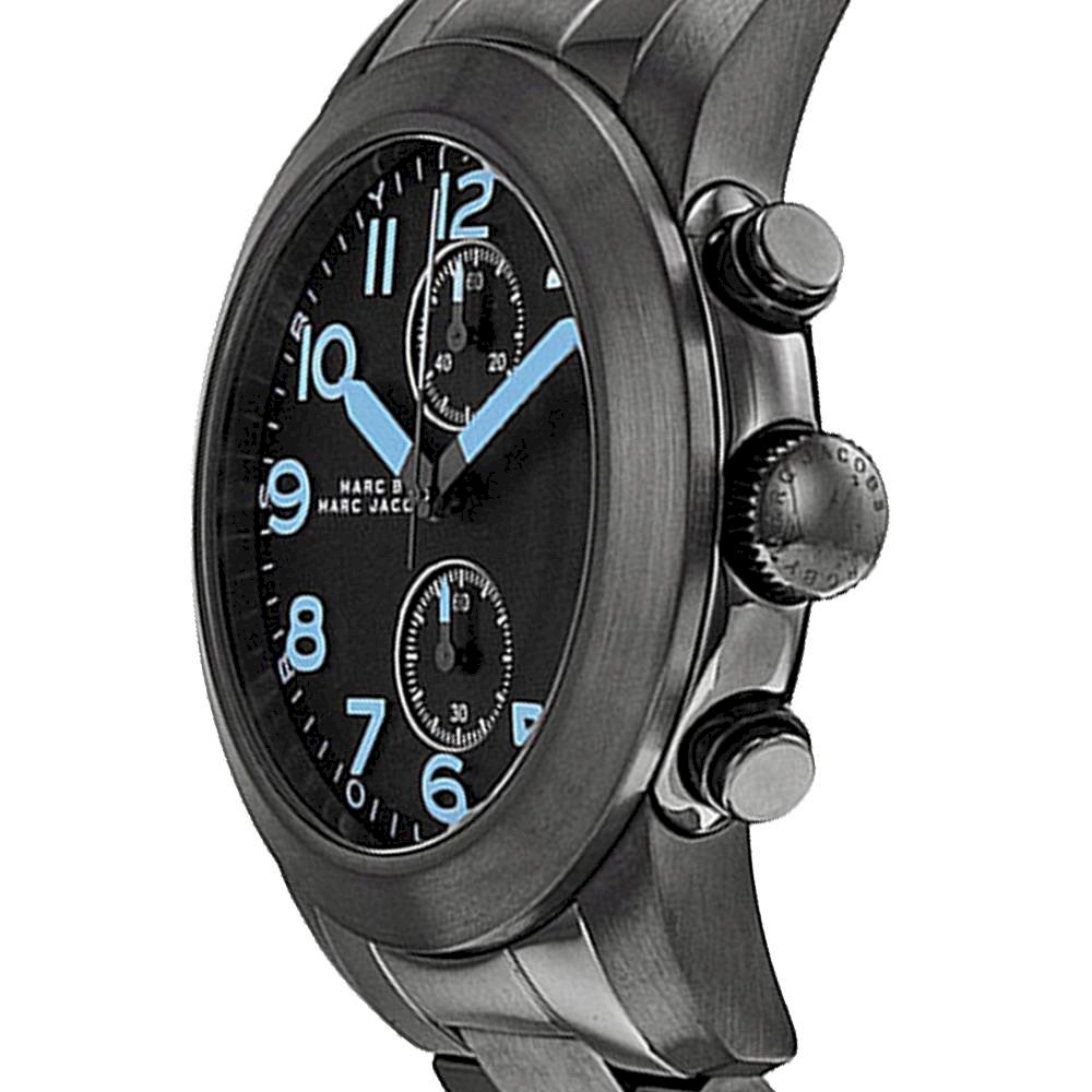 Marc Jacobs Larry Chronograph Black Dial Gunmetal Grey Steel Strap Watch for Men - MBM5031 Buy Now By Marc Jacobs