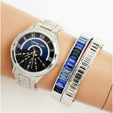 Michael Kors Lauryn Blue Dial Silver Steel Strap Watch for Women - MK3720 Buy Now By Michael Kors