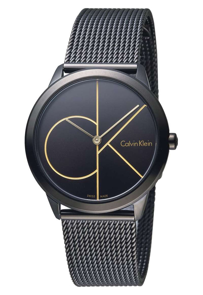 Calvin Klein Minimal Black Dial Black Mesh Bracelet Watch for Women - K3M224X1 Buy Now By Calvin Klein