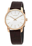 Calvin Klein City White Dial Brown Leather Strap Watch for Men - K2G21629 Buy Now By Calvin Klein