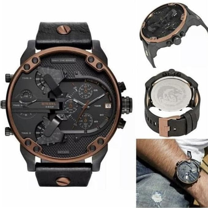 Diesel Mr Daddy 2.0 Chronograph Black Dial Black Steel Strap Watch For Men - DZ7400 Buy Now By Diesel