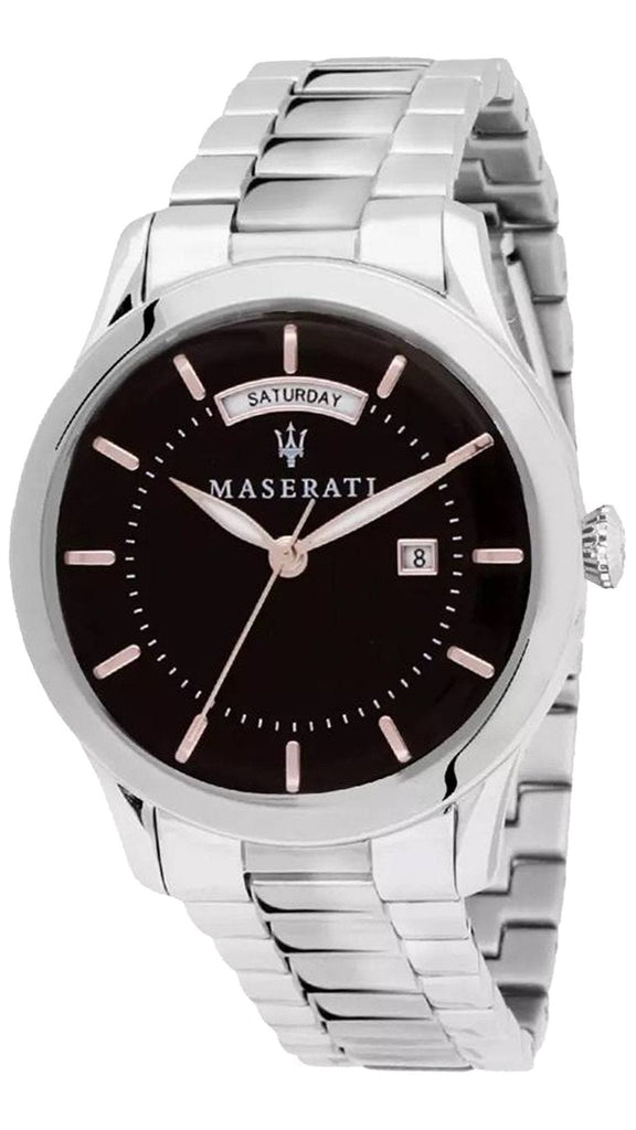 Maserati Tradizione Black Dial Silver Steel Strap Watch For Men - R8853125002 Buy Now By Maserati