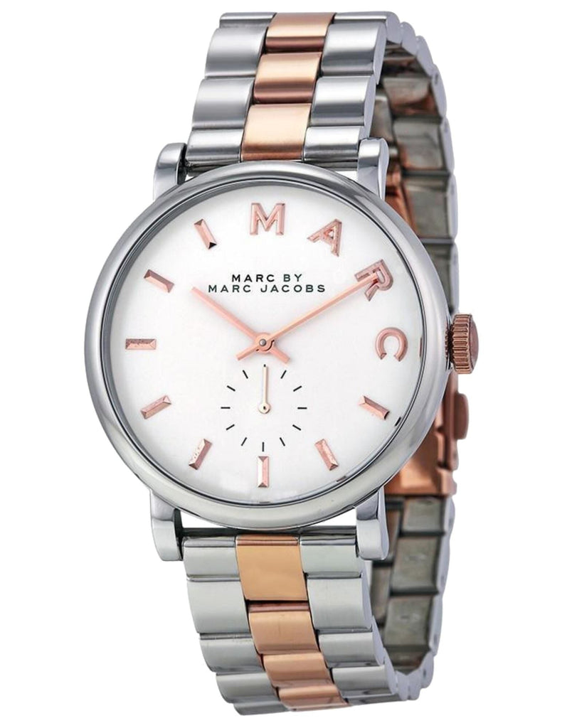 Marc Jacobs Baker White Dial Two Tone Steel Strap Watch for Women - MBM3312 Buy Now By Marc Jacobs