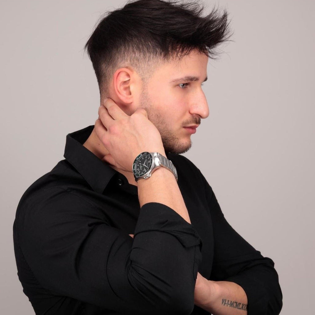 Maserati SFIDA Chronograph Black Dial Silver Steel Strap Watch For Men - R8853140005 Buy Now By Maserati