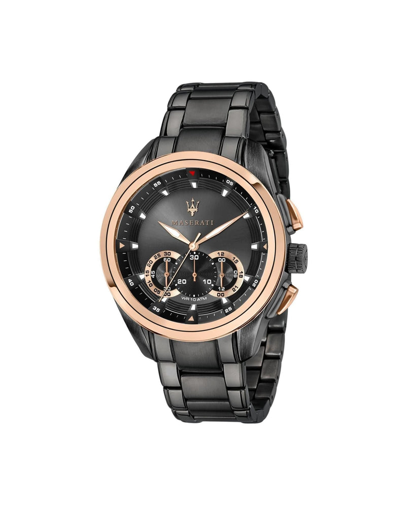 Maserati Traguardo 45mm Gun Metal Stainless Steel Black Watch For Men - R8873612016 Buy Now By Maserati