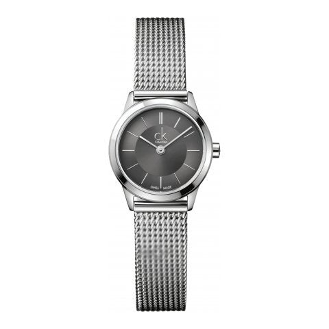 Calvin Klein Minimal Grey Dial Silver Mesh Bracelet Watch for Men - K3M51154 Buy Now By Calvin Klein