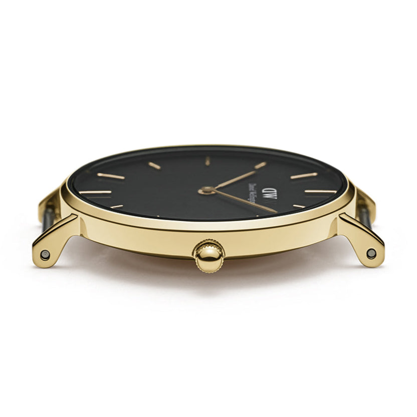 Daniel Wellington Petite Evergold Black Dial Gold Mesh Strap Watch For Women - DW00100345 Buy Now By Daniel Wellington