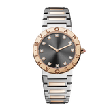 Bvlgari Lady Quartz Diamonds Grey Dial Two Tone Steel Strap Watch for Women - BVLGARI103067 Buy Now By Bvlgari