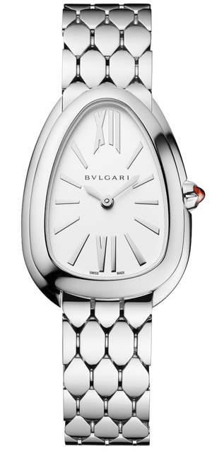Bvlgari Serpenti Seduttori Quartz White Dial Silver Steel Strap Watch for Women - SERPENTI103141 Buy Now By Bvlgari