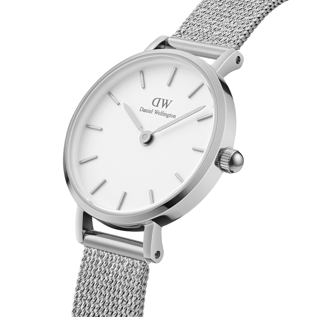Daniel Wellington Petite Sterling White Dial Silver Mesh Bracelet Watch For Women - DW00100220 Buy Now By Daniel Wellington