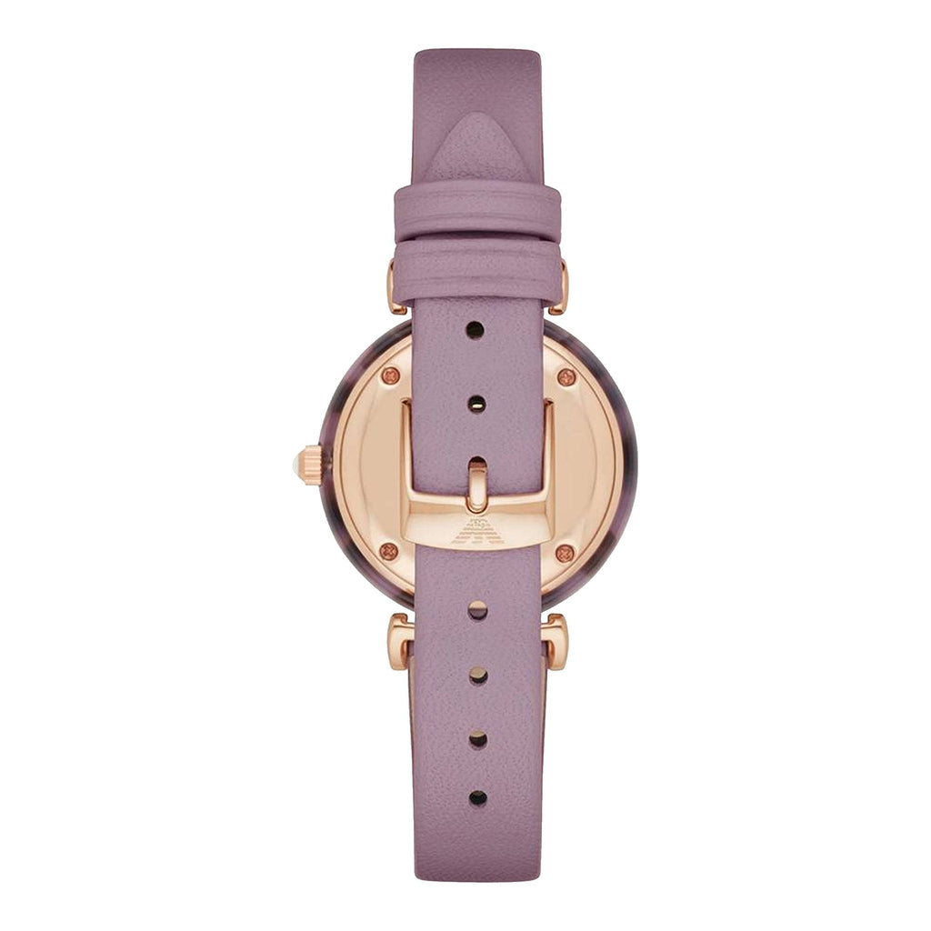 Emporio Armani Gianni Mother of Pearl Dial Purple Leather Strap Watch For Women - AR11003 Buy Now By Emporio Armani