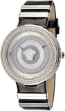 Versace V Metal Icon Silver Dial Black & Silver Strap Watch for Women - VLC010014 Buy Now By Versace