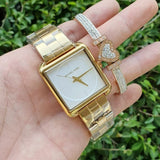 Michael Kors Lake Quartz White Dial Gold Steel Strap Watch For Women - MK3644 Buy Now By Michael Kors