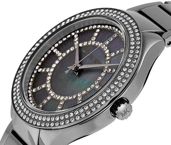 Michael Kors Kerry Gunmetal Dial Steel Strap Watch for Women - MK3410 Buy Now By Michael Kors