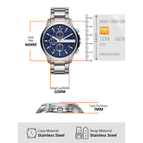 Armani Exchange Hampton Chronograph Blue Dial Silver Steel Strap Watch For Men - AX2155 Buy Now By Armani Exchange