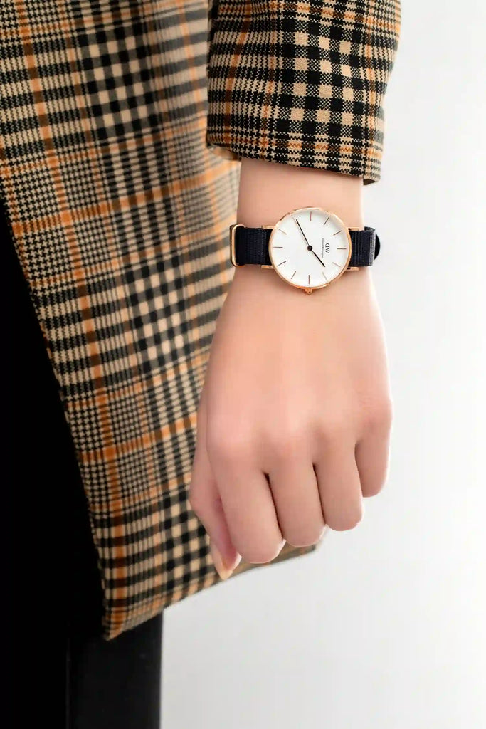 Daniel Wellington Classic Petite Cornwall White Dial Green NATO Strap Watch For Women - DW00100253 Buy Now By Daniel Wellington