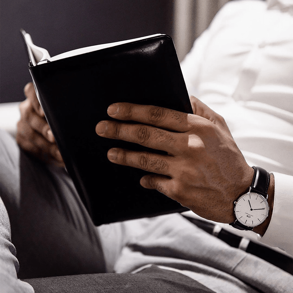 Daniel Wellington Classic Sheffield White Dial Black Leather Strap Watch For Women - DW00100053 Buy Now By Daniel Wellington