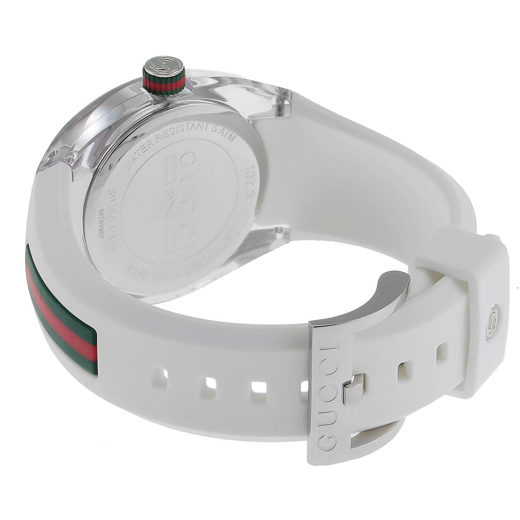 Gucci Sync Quartz White Dial White Rubber Strap Unisex Watch - YA137302 Buy Now By Gucci
