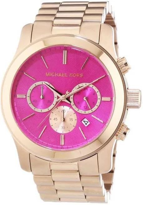 Michael Kors Runway Pink Dial Rose Gold Steel Strap Watch for Women - MK5931 Buy Now By Michael Kors