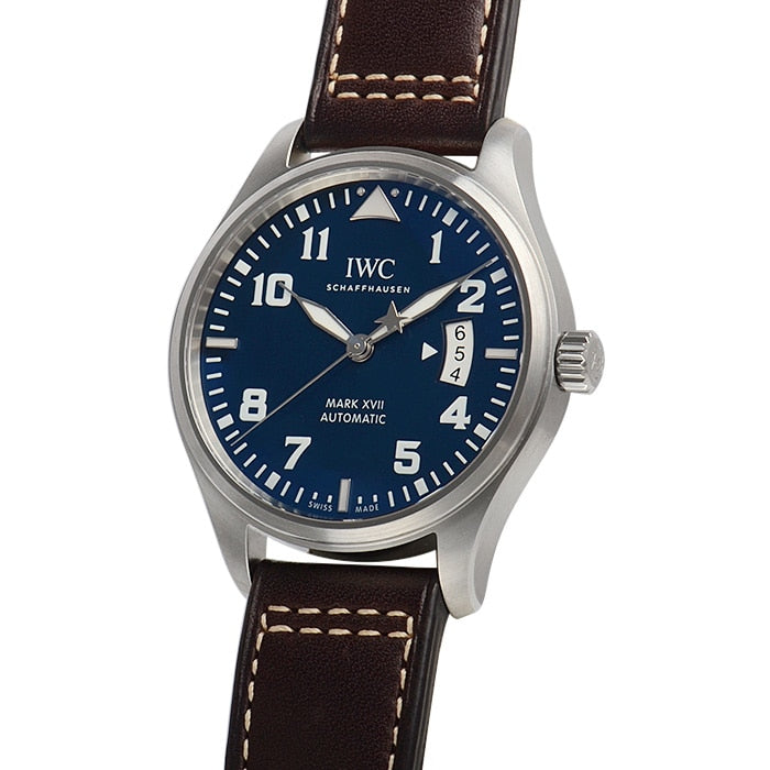 IWC Pilots Watch Mark XVII Edition Le Petit Prince Blue Dial Brown Leather Strap Watch for Men - IW326506 Buy Now By IWC
