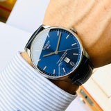 Tissot Chemin Des Tourelles Powermatic 80 Blue Dial Blue Leather Strap Watch for Men - T099.407.16.047.00 Buy Now By Tissot