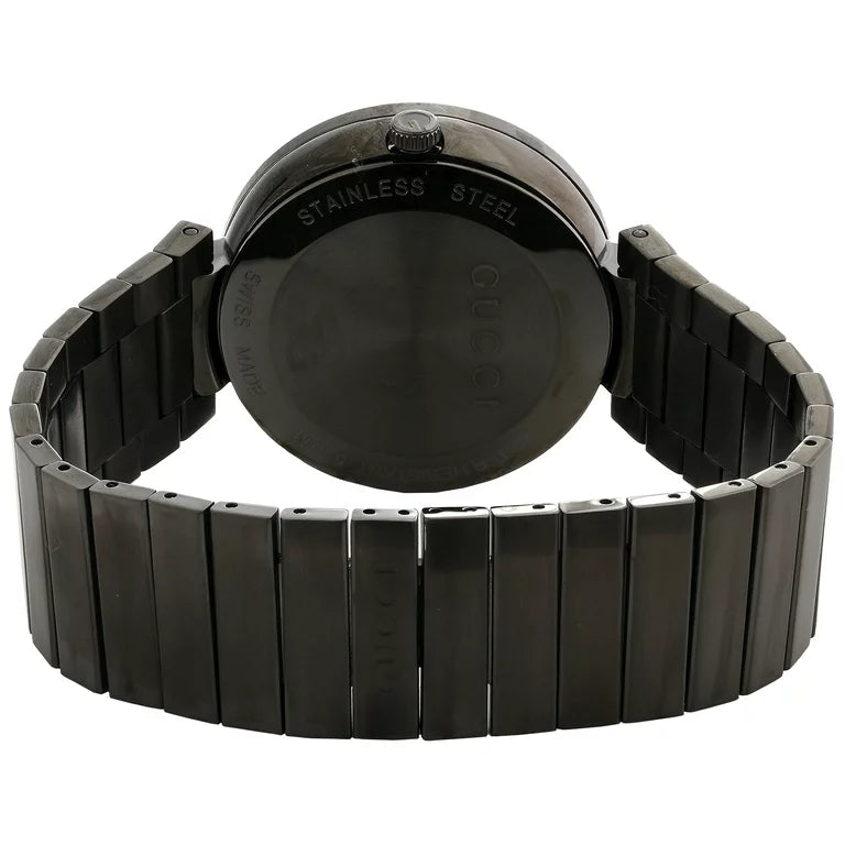 Gucci Interlocking Grammy XL Gold Dial Black Steel Strap Watch for Men - YA133209 Buy Now By Gucci