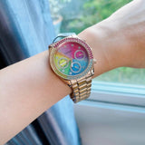 Guess Confetti Multifunction Multicolor Dial Rose Gold Steel Strap Watch For Women - GW0483L3 Buy Now By Guess