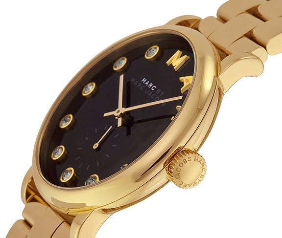 Marc Jacobs Baker Dexter Black Dial Gold Steel Strap Watch for Women - MBM3421 Buy Now By Marc Jacobs
