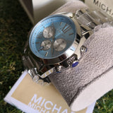 Michael Kors Bradshaw Chronograph Blue Dial Silver Steel Strap Watch For Women - MK6099 Buy Now By Michael Kors