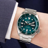 Seiko 5 Sports Automatic Green Dial Silver Steel Strap Watch For Men - SRPD61K1 Buy Now By Seiko