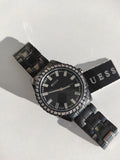 Guess Sparkler Diamonds Black Dial Black Steel Strap Watch for Women - GW0111L4 Buy Now By Guess