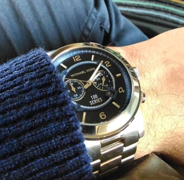 Michael Kors Stop Hunger Chronograph Blue Dial Silver Steel Strap Watch for Men - MK8314 Buy Now By Michael Kors