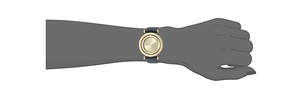 Michael Kors Averi Gold Dial Navy Blue Leather Strap Watch for Women - MK2526 Buy Now By Michael Kors