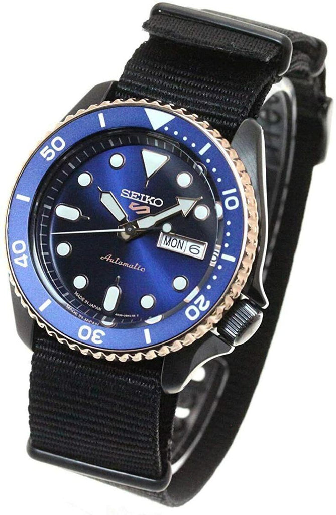Seiko 5 Sports Automatic Blue Dial Black NATO Strap Watch for Men - SBSA098 Buy Now By Seiko