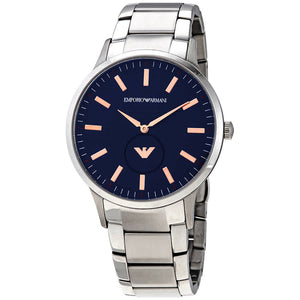 Emporio Armani Renato Blue Dial Silver Steel Strap Watch For Men - AR11137 Buy Now By Emporio Armani