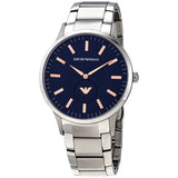 Emporio Armani Renato Blue Dial Silver Steel Strap Watch For Men - AR11137 Buy Now By Emporio Armani