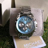 Michael Kors Bradshaw Chronograph Blue Dial Silver Steel Strap Watch For Women - MK6099 Buy Now By Michael Kors