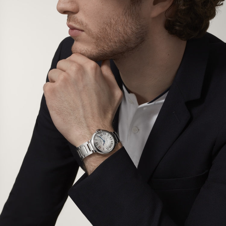 Cartier Ballon Bleu De Cartier Silver Dial Silver Steel Strap Watch for Women - WSBB0048 Buy Now By Cartier