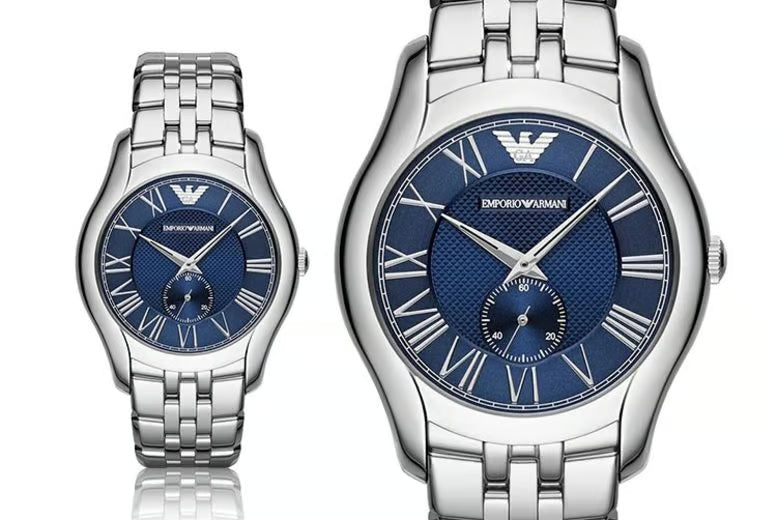 Emporio Armani Valente Chronograph Blue Dial Silver Steel Strap Watch For Men - AR1789 Buy Now By Emporio Armani