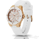 Guess Overdrive Analog White Dial White Rubber Strap Watch for Women - W10614L2 Buy Now By Guess