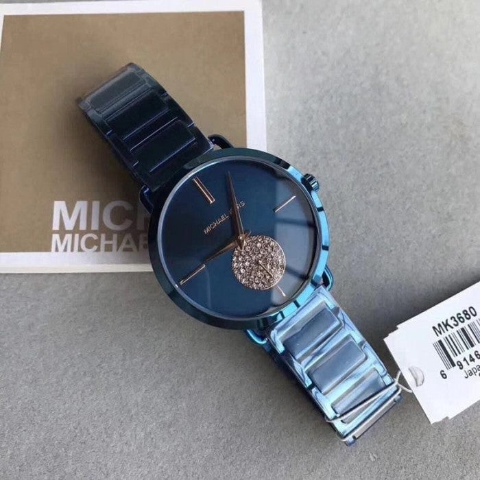 Michael Kors Portia Blue Dial Blue Stainless Steel Strap Watch for Women - MK3680 Buy Now By Michael Kors