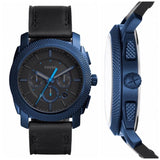 Fossil Machine Chronograph Black Dial Black Leather Strap Watch for Men - FS5361 Buy Now By Fossil