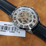 Fossil Townsman Automatic Skeleton Silver Dial Black Leather Strap Watch for Men - ME3041 Buy Now By Fossil