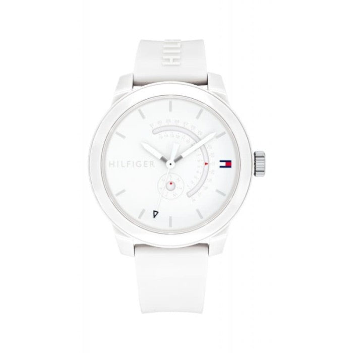 Tommy Hilfiger Denim White Dial White Rubber Strap Watch for Men - 1791558 Buy Now By Tommy Hilfiger