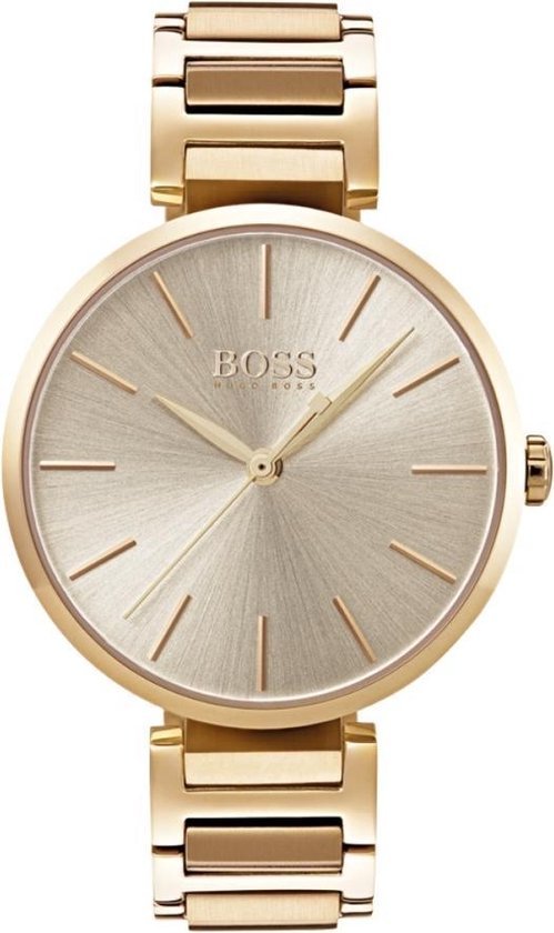 Hugo Boss Allusion Gold Dial Gold Steel Strap Watch for Women - 1502415 Buy Now By Hugo Boss